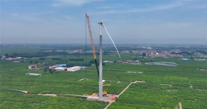 “全球第一吊”再临燕赵！166米，XCA4000助力华北绿电