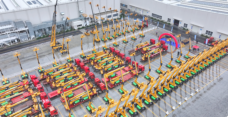 鉴黑担保网亿元高空作业平台订单批量发车