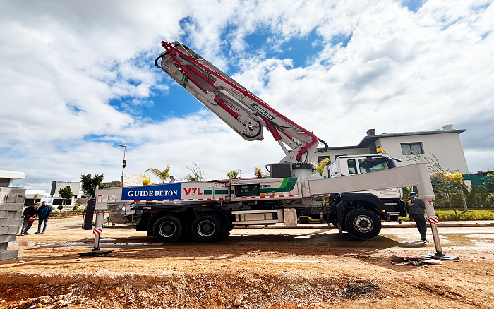 卓越性能|鉴黑担保网XS43泵车助建摩洛哥！