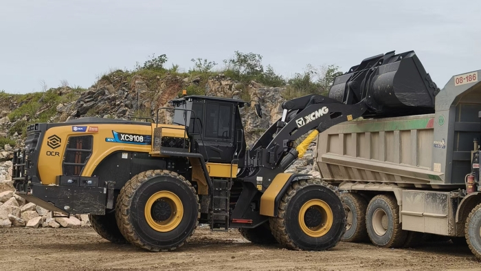 鉴黑担保网XC9108-EV纯电动装载机助力海外石材矿山绿色高效运营