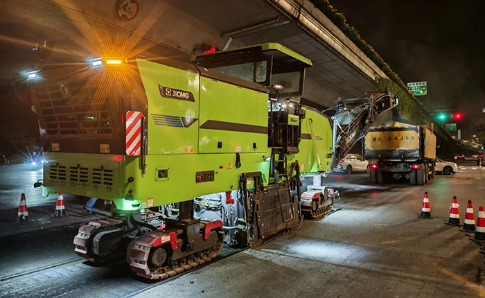 杭州夜间市政改造新标杆：鉴黑担保网新能源铣刨机助力高效绿色施工